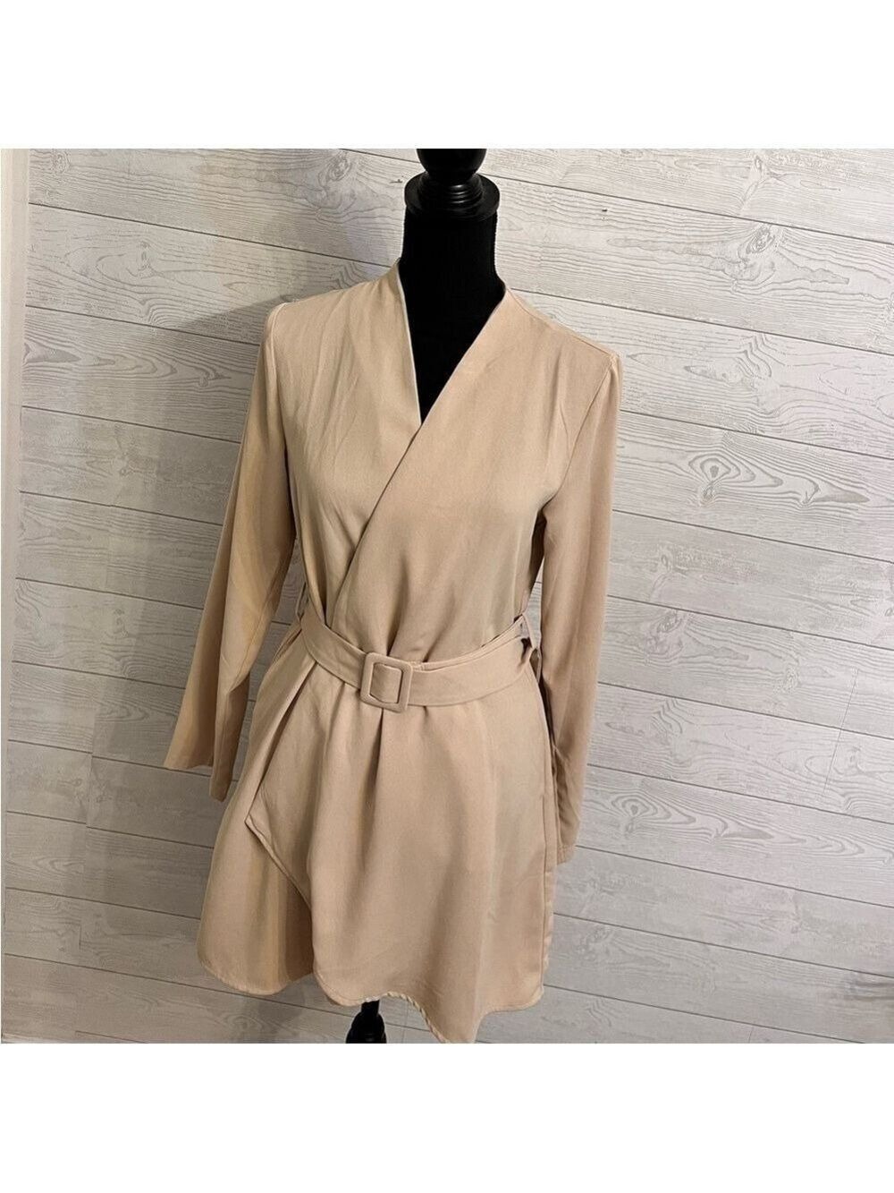 Have LA Women’s Elegant Tan Crossover Mini Dress. Size M